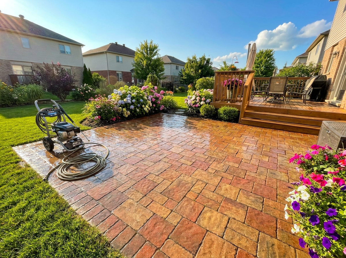 Landscaped patio